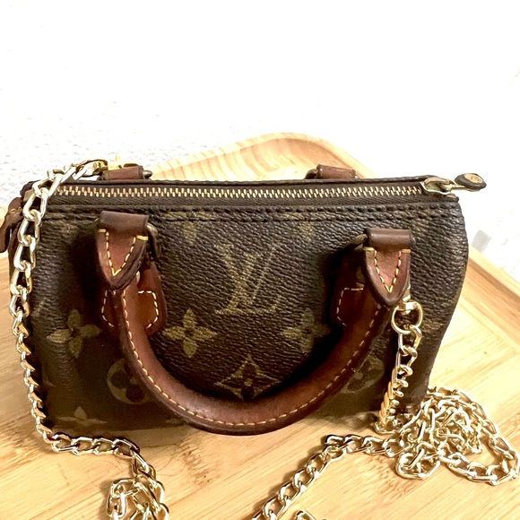 💯 Authentic Vintage Louis Vuitton Nano speedy/unbranded chain w/COA - Picture 1 of 13